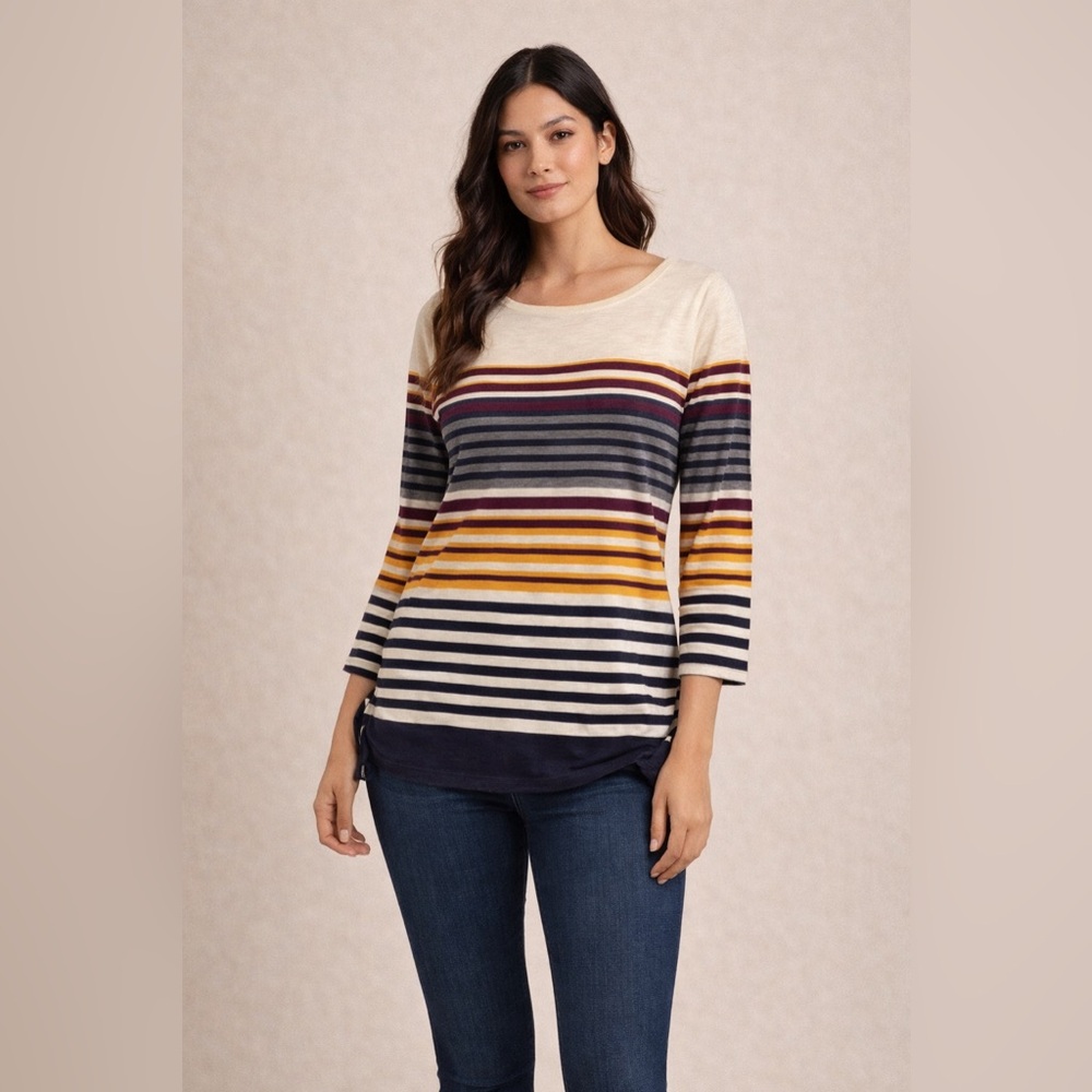 STYLUS 3/4 Sleeve Striped Top